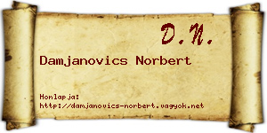 Damjanovics Norbert névjegykártya